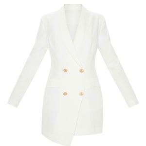 Pretty Little Thing White Blazer Dress